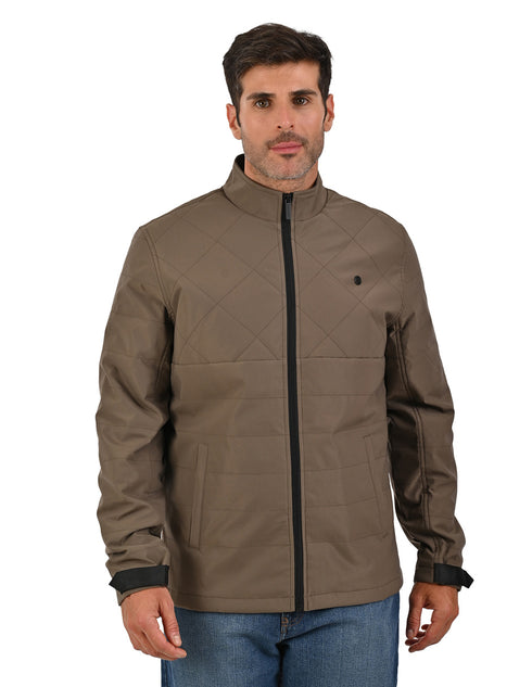 Chamarra color Taupe PORTFOLIO para caballero estilo puffer.